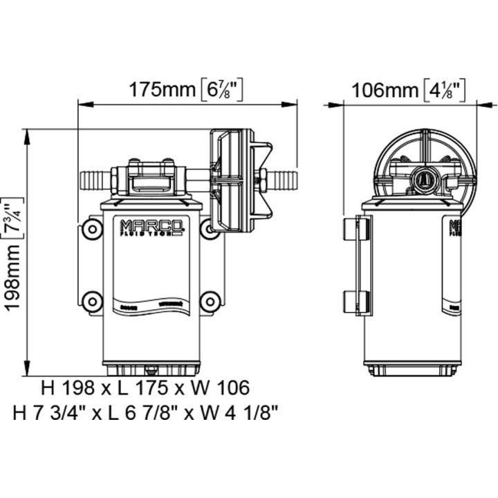 Pompe électrique engrenage UP9-P 12 V PWM