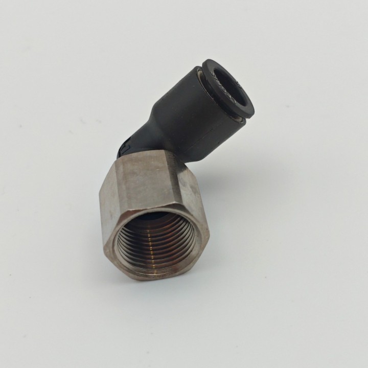 Raccord coudé femelle G3/8 Ø10