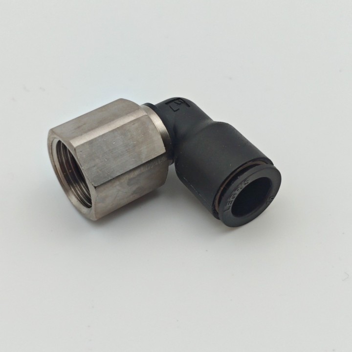 Raccord coudé femelle G3/8 Ø10