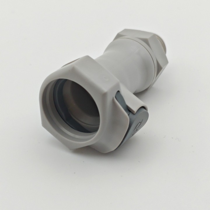 Coupleur rapide à clapet 3/8 BSPT polypropylène CPC