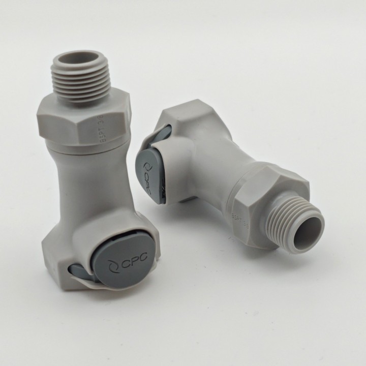 Coupleur rapide à clapet 3/8 BSPT polypropylène CPC