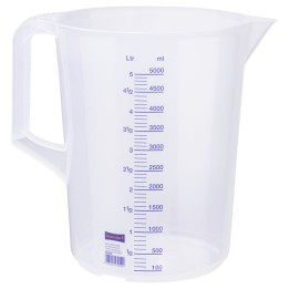 Broc doseur gradué 5 L en polypropylène, 2 échelles