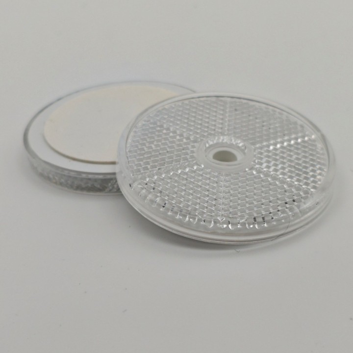 Catadioptre rond blanc adhésif Ø60 mm