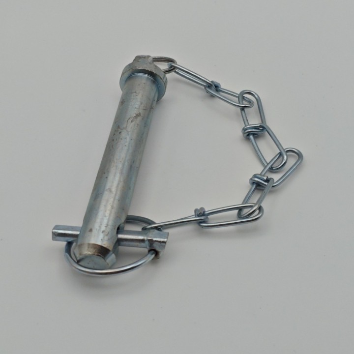 Axe d'attelage catégorie 1 Ø19 × 100 mm avec goupille