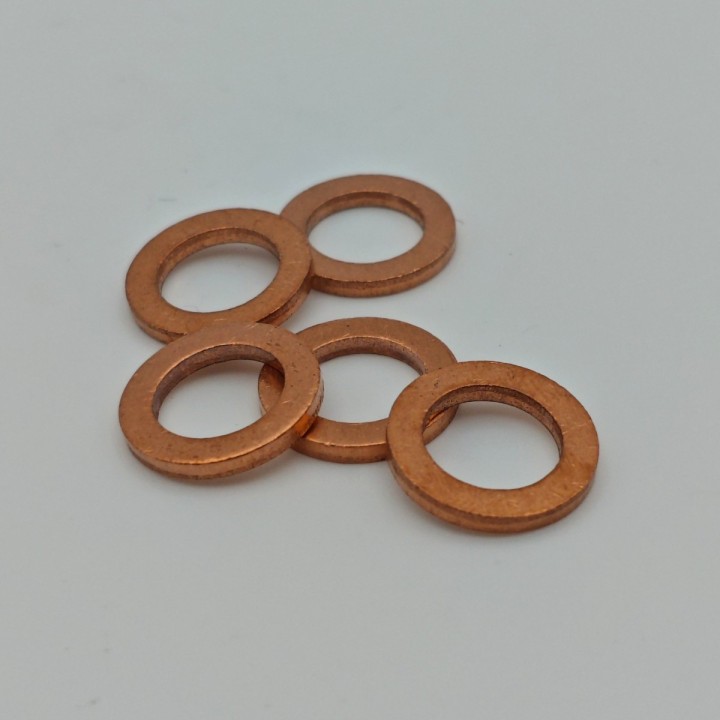 Rondelle cuivre de vérin pince Crocolin 10 × 16 × 2 mm