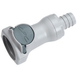 Coupleur rapide CPC à clapet cannelé Ø12,7 mm polypropylène