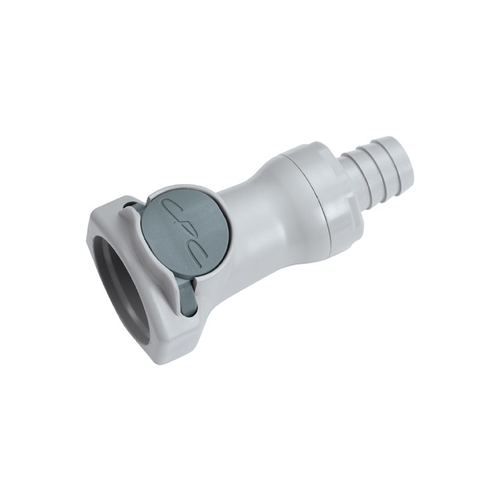Coupleur rapide CPC à clapet cannelé Ø12,7 mm polypropylène